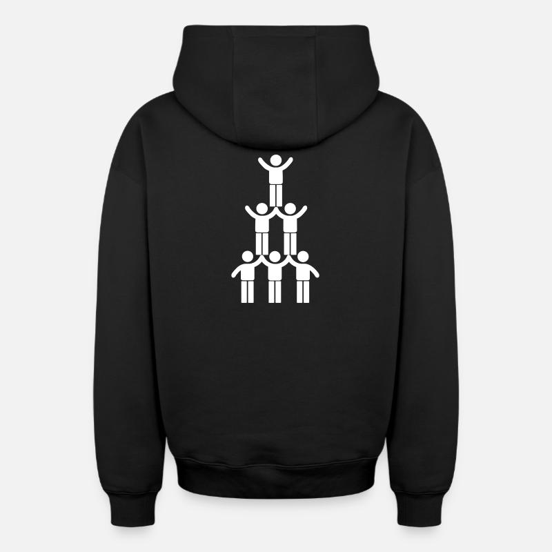 Travail d’Équipe - Sweat à capuche unisexe zippé oversize épais SPREAD - noir