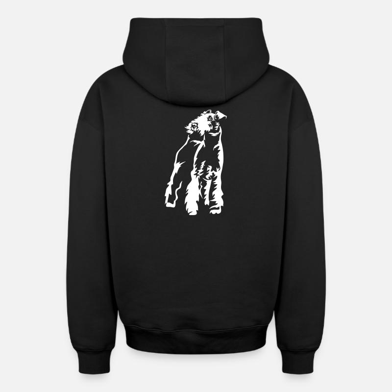 Foxterrier « Black Edition » - Sweat à capuche unisexe zippé oversize épais SPREAD - noir