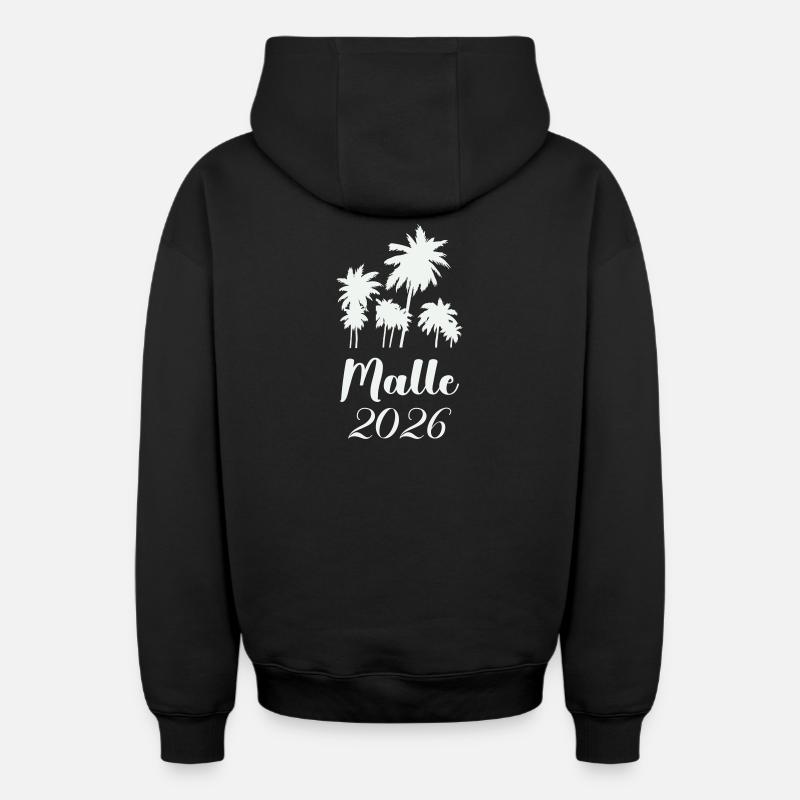 Malle édition Palm Tree 2026 - Sweat à capuche unisexe zippé oversize épais SPREAD - noir
