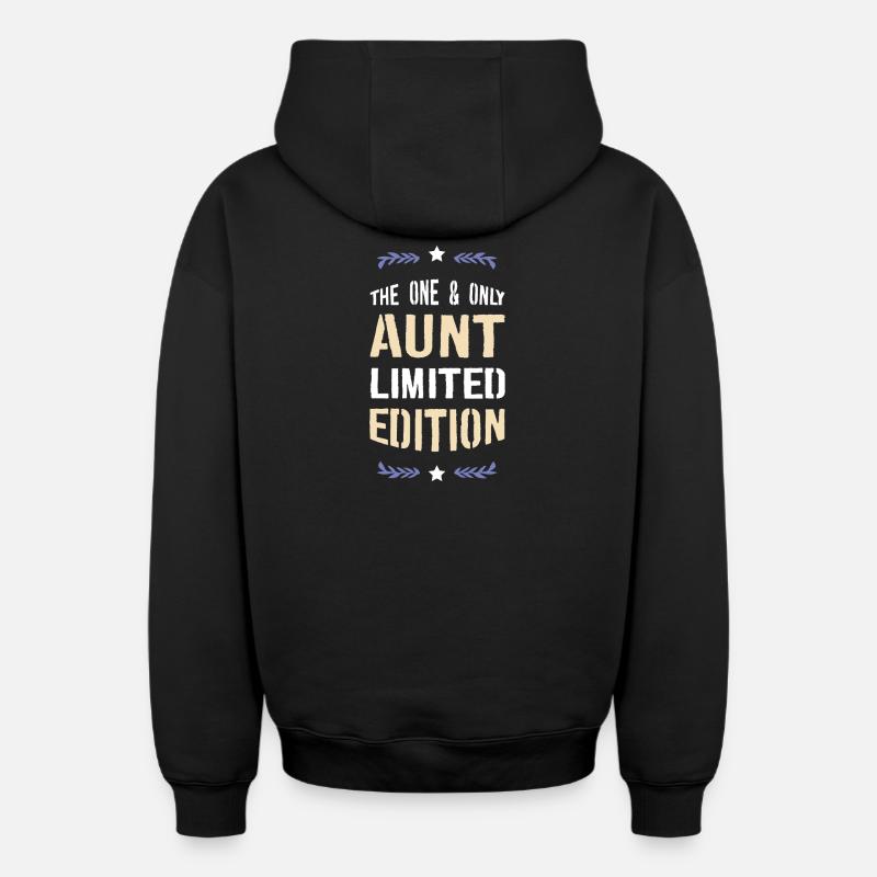 Tante Édition Limitée - Sweat à capuche unisexe zippé oversize épais SPREAD - noir