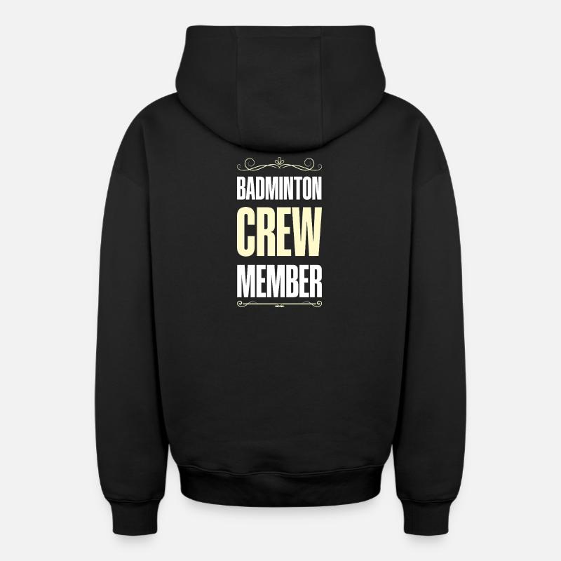 Équipe de badminton - Sweat à capuche unisexe zippé oversize épais SPREAD - noir