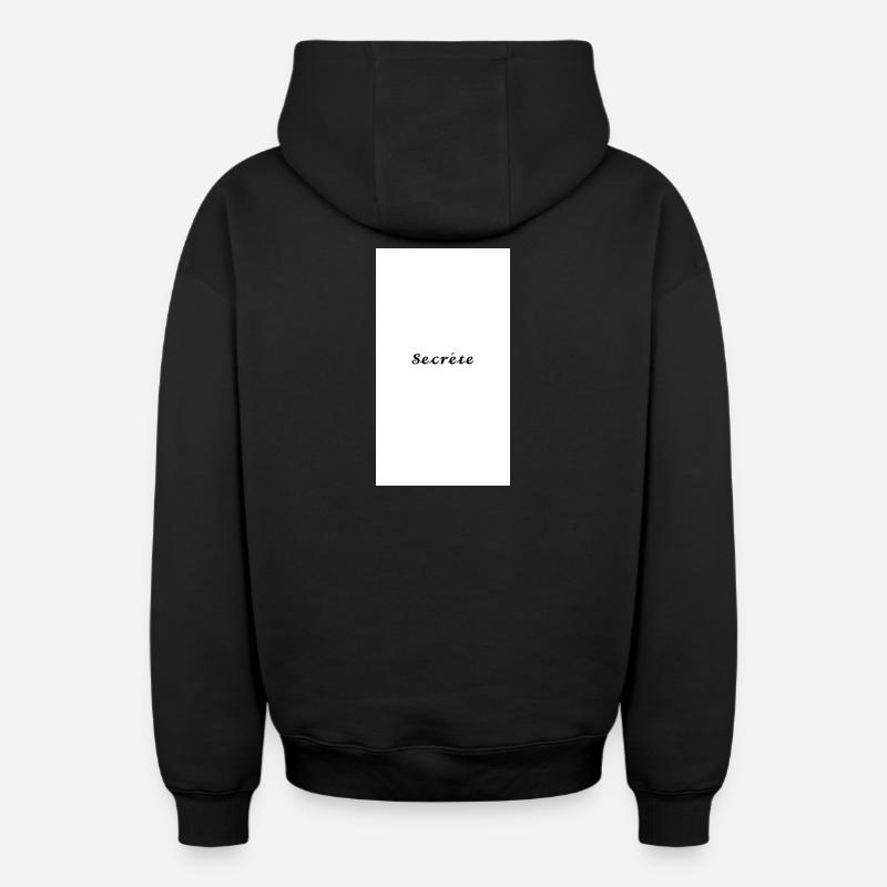 Secrète - Sweat à capuche unisexe zippé oversize épais SPREAD - noir