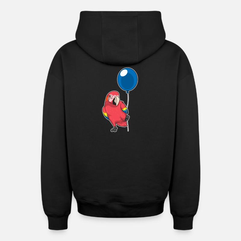 Ballon perroquet - Sweat à capuche unisexe zippé oversize épais SPREAD - noir