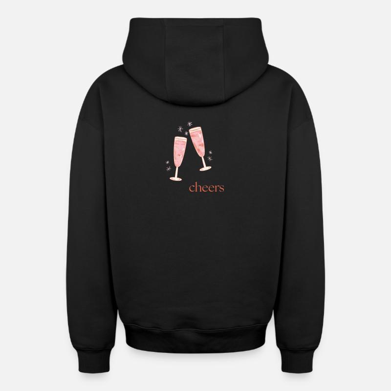 À votre santé - Sweat à capuche unisexe zippé oversize épais SPREAD - noir