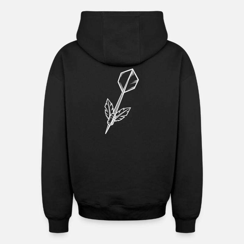 Fléchette avec ailes - Sweat à capuche unisexe zippé oversize épais SPREAD - noir