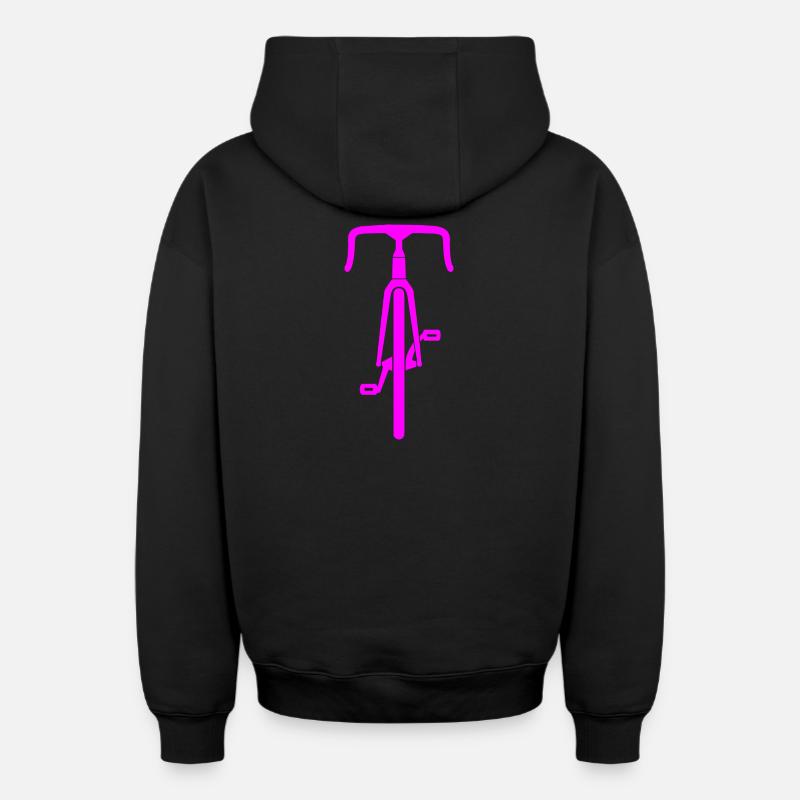 Silhouette Front Route - Sweat à capuche unisexe zippé oversize épais SPREAD - noir