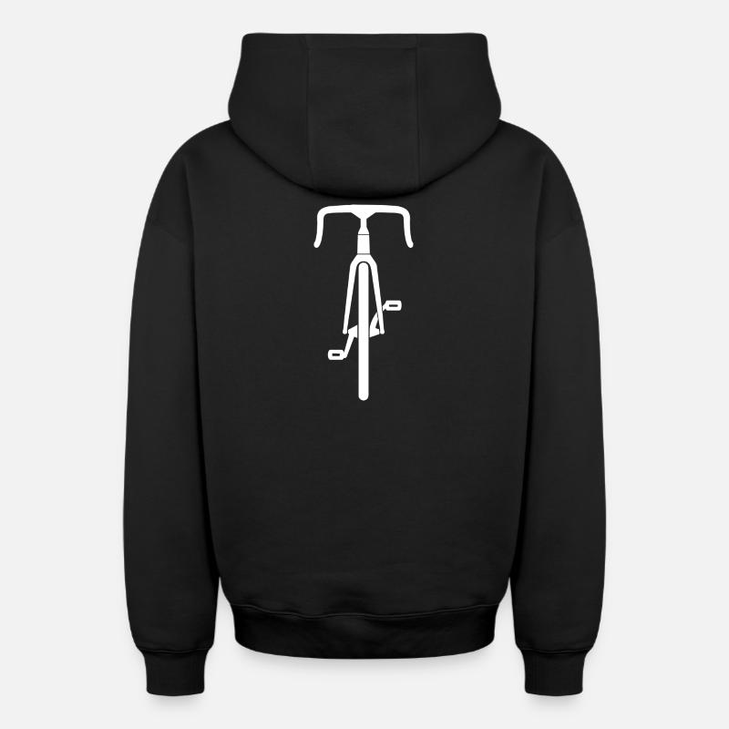 Silhouette Front Route - Sweat à capuche unisexe zippé oversize épais SPREAD - noir