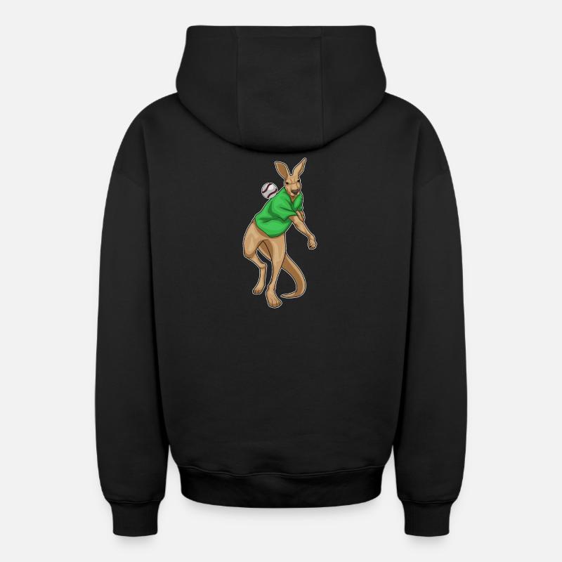 Baseball Kangourou - Sweat à capuche unisexe zippé oversize épais SPREAD - noir