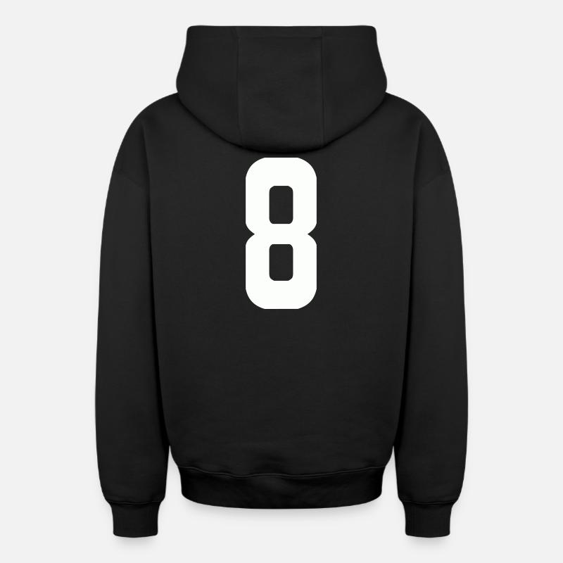 8 - Sweat à capuche unisexe zippé oversize épais SPREAD - noir