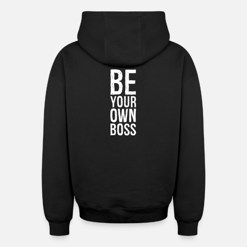 Sei dein Eigener - Oversized Heavyweight Unisex Zip Hoodie - Schwarz