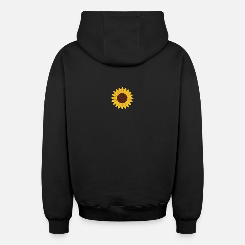 Tournesol - Sweat à capuche unisexe zippé oversize épais SPREAD - noir