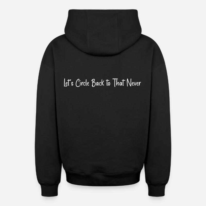On Reviendra Là-Dessus Jamais - Sweat à capuche unisexe zippé oversize épais SPREAD - noir