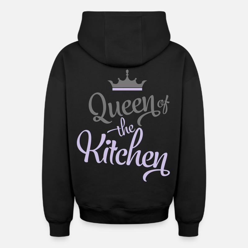 Cuire - Sweat à capuche unisexe zippé oversize épais SPREAD - noir
