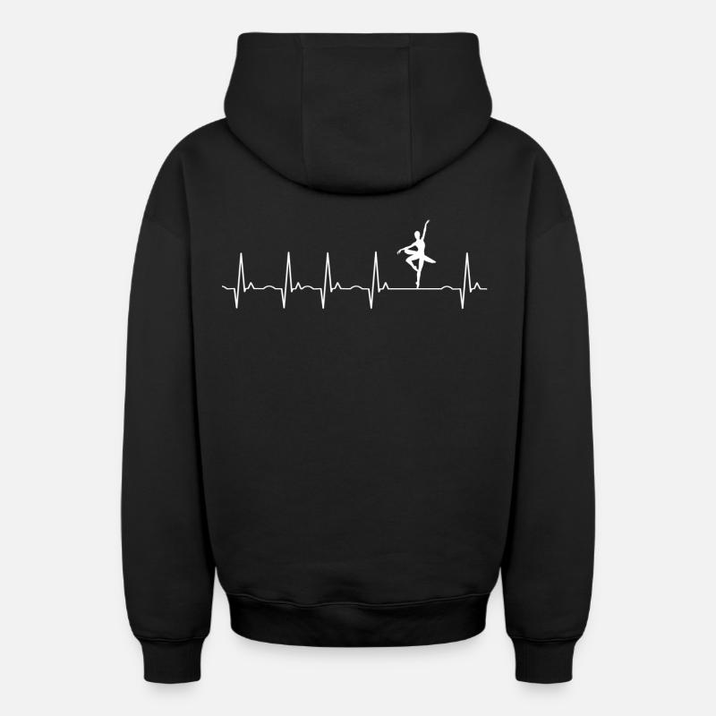 ballerine - Sweat à capuche unisexe zippé oversize épais SPREAD - noir