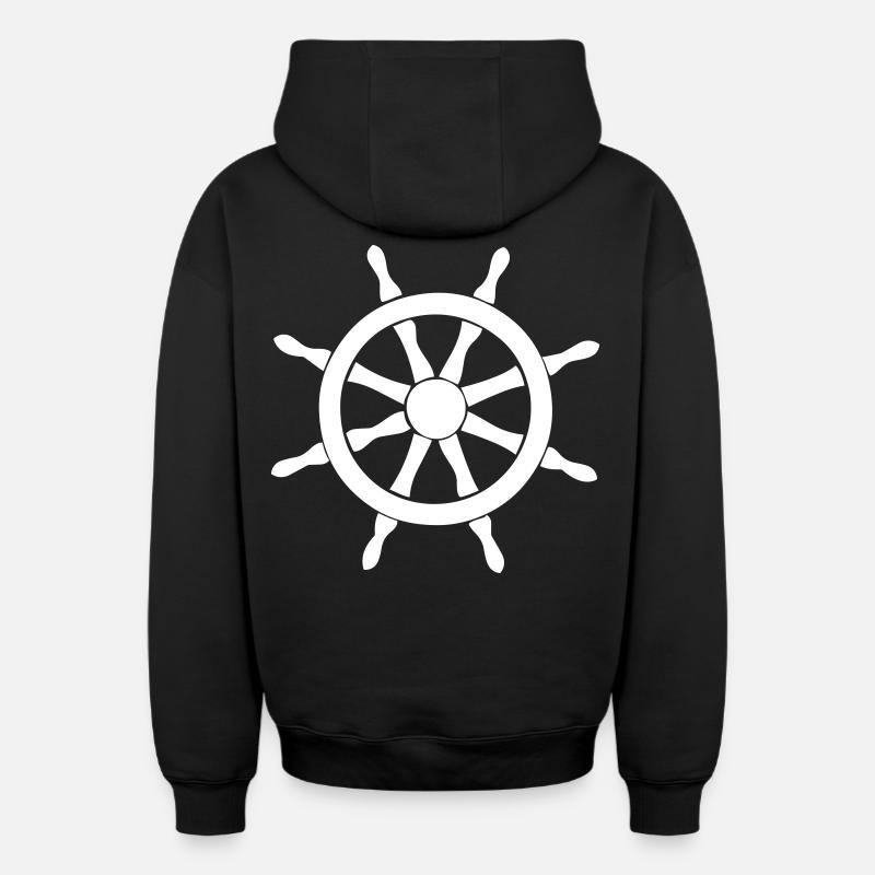 Volant - Sweat à capuche unisexe zippé oversize épais SPREAD - noir