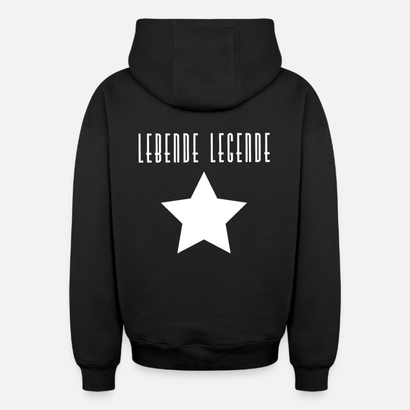 Légende vivante - Sweat à capuche unisexe zippé oversize épais SPREAD - noir