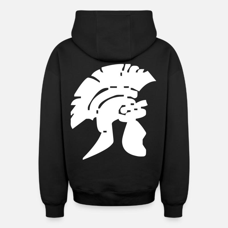 Casque Romain - Design - Sweat à capuche unisexe zippé oversize épais SPREAD - noir