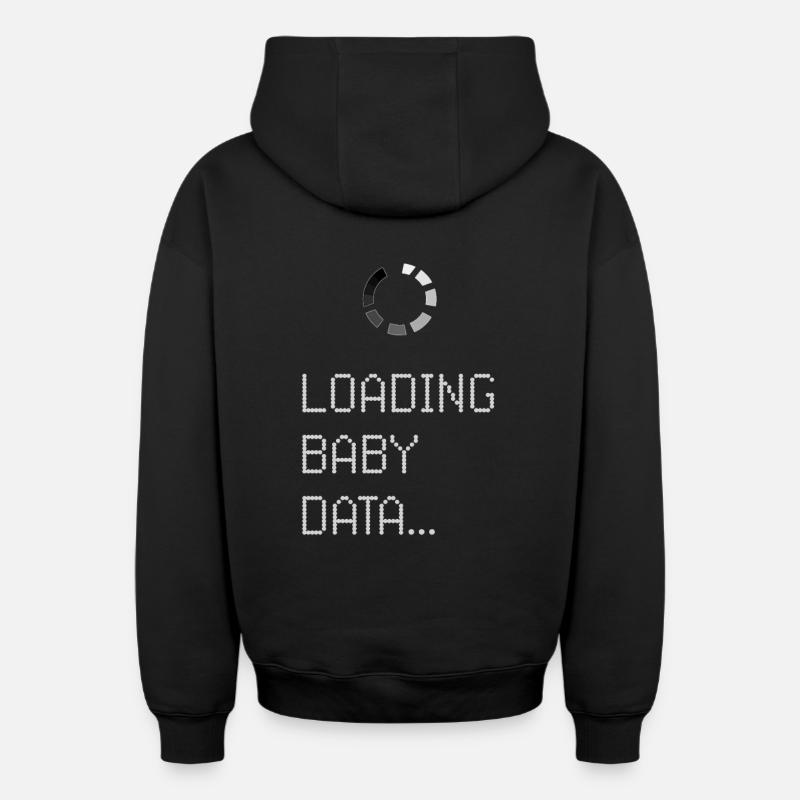 Loading Baby Data - Oversized Heavyweight Unisex Zip Hoodie - Schwarz