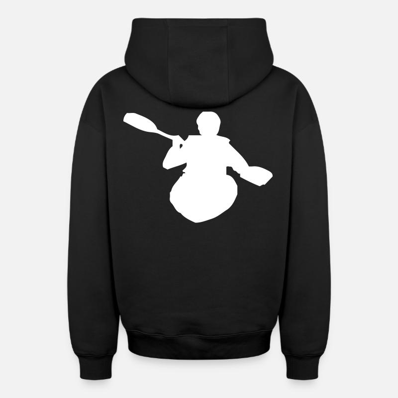 Kayak - Sweat à capuche unisexe zippé oversize épais SPREAD - noir