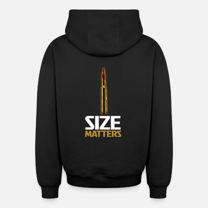 Motif Calibre Endurance - Sweat à capuche unisexe zippé oversize épais SPREAD - noir