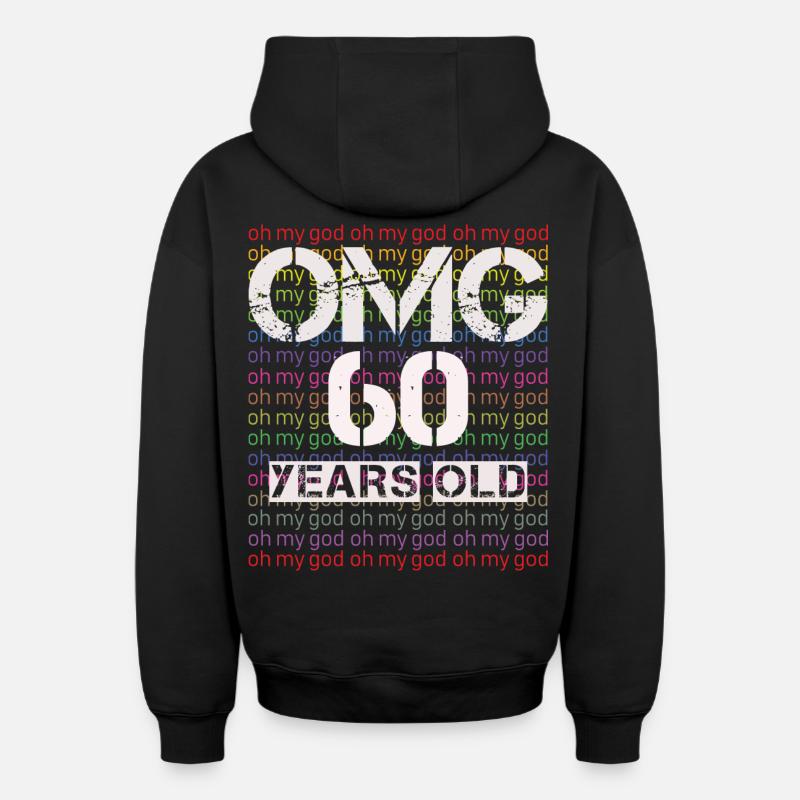 60e anniversaire - Sweat à capuche unisexe zippé oversize épais SPREAD - noir