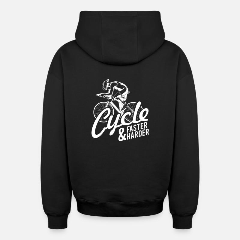 Cyclisme Cyclisme Cyclisme Cyclisme Cyclisme - Sweat à capuche unisexe zippé oversize épais SPREAD - noir