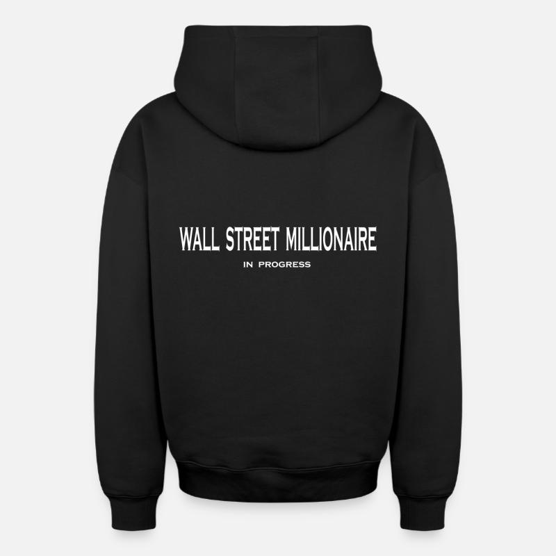 millionnaire - Sweat à capuche unisexe zippé oversize épais SPREAD - noir