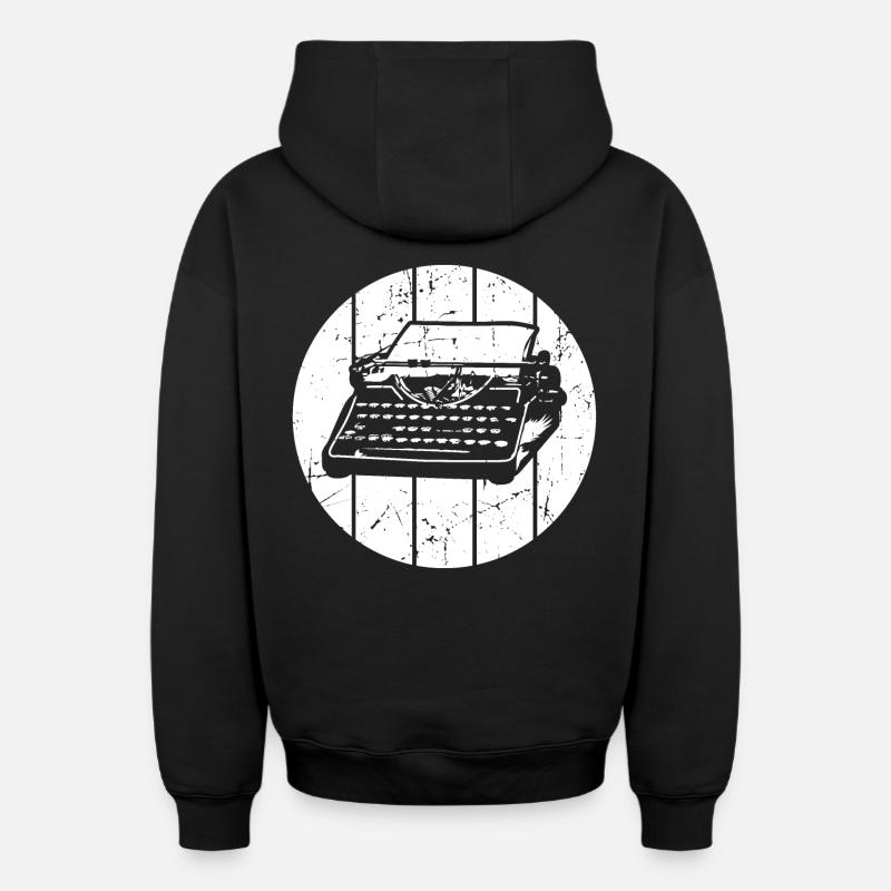 Rétro - Sweat à capuche unisexe zippé oversize épais SPREAD - noir