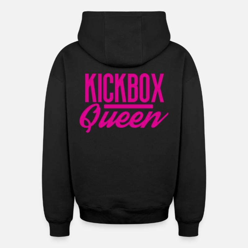 Kickboxing kickboxing - Sweat à capuche unisexe zippé oversize épais SPREAD - noir