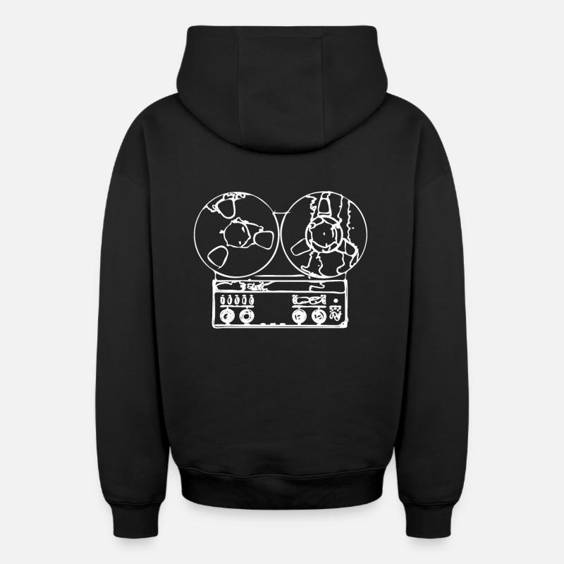 Rétro - Sweat à capuche unisexe zippé oversize épais SPREAD - noir