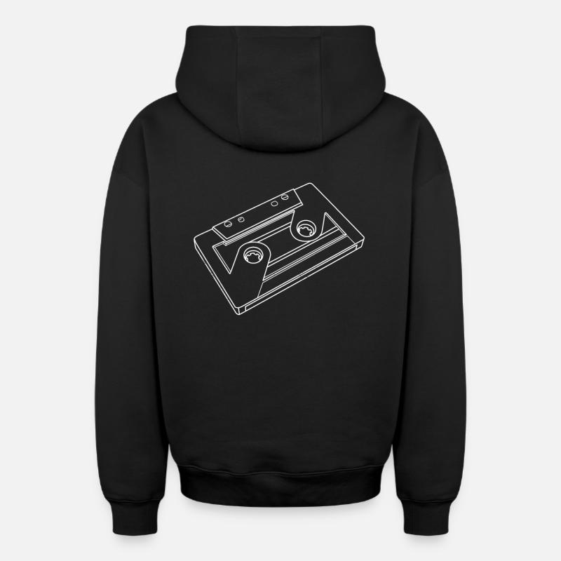 Mixtape - Sweat à capuche unisexe zippé oversize épais SPREAD - noir