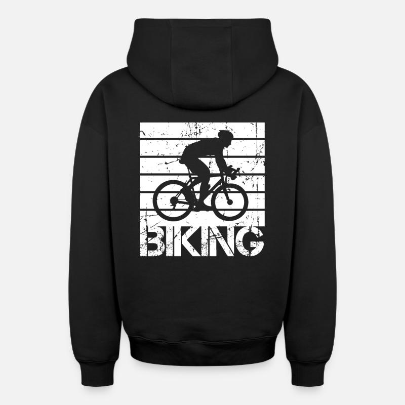 cyclisme - Sweat à capuche unisexe zippé oversize épais SPREAD - noir