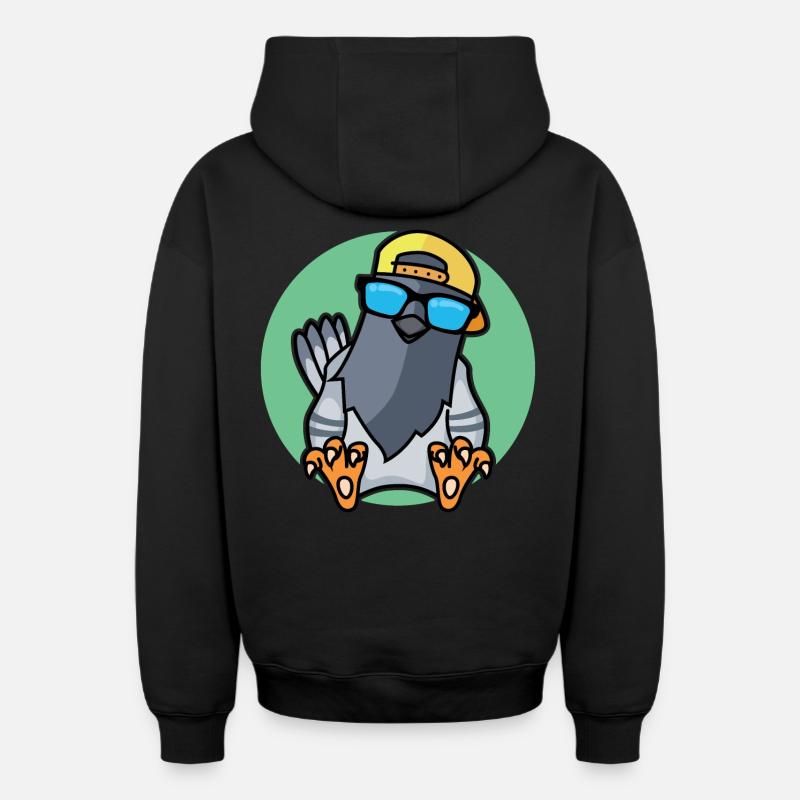 Colombe fraîche - Sweat à capuche unisexe zippé oversize épais SPREAD - noir
