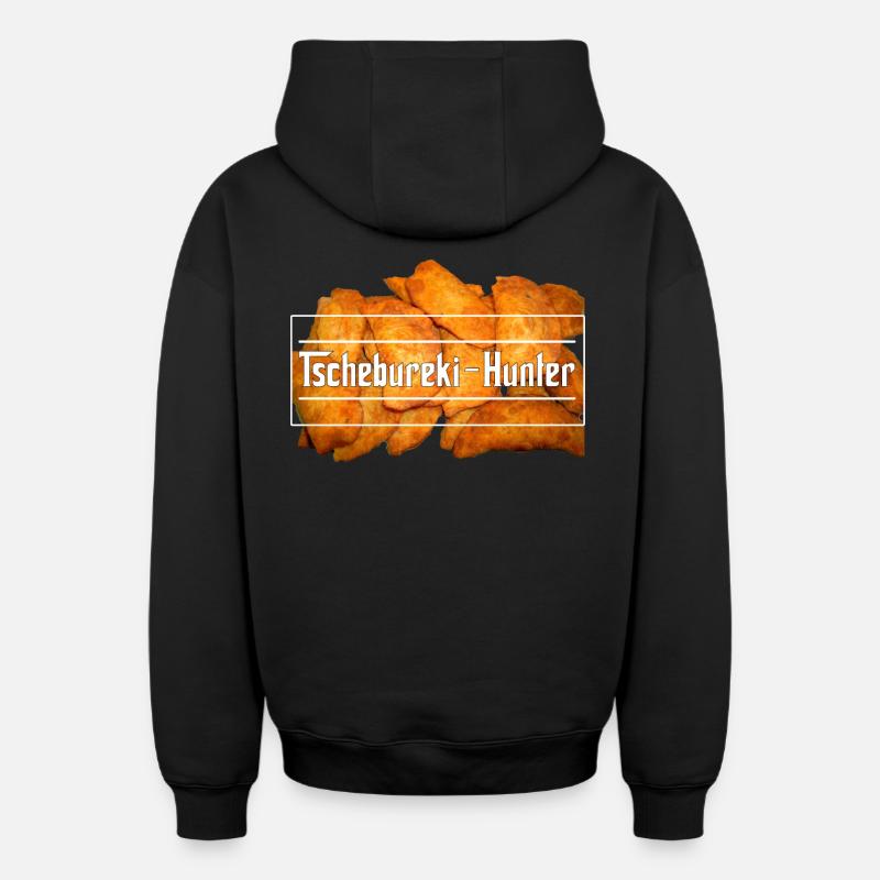 Tchbureki-Hunter - Sweat à capuche unisexe zippé oversize épais SPREAD - noir