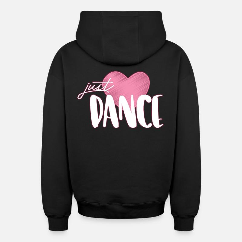 Dance - Oversized Heavyweight Unisex Zip Hoodie - black