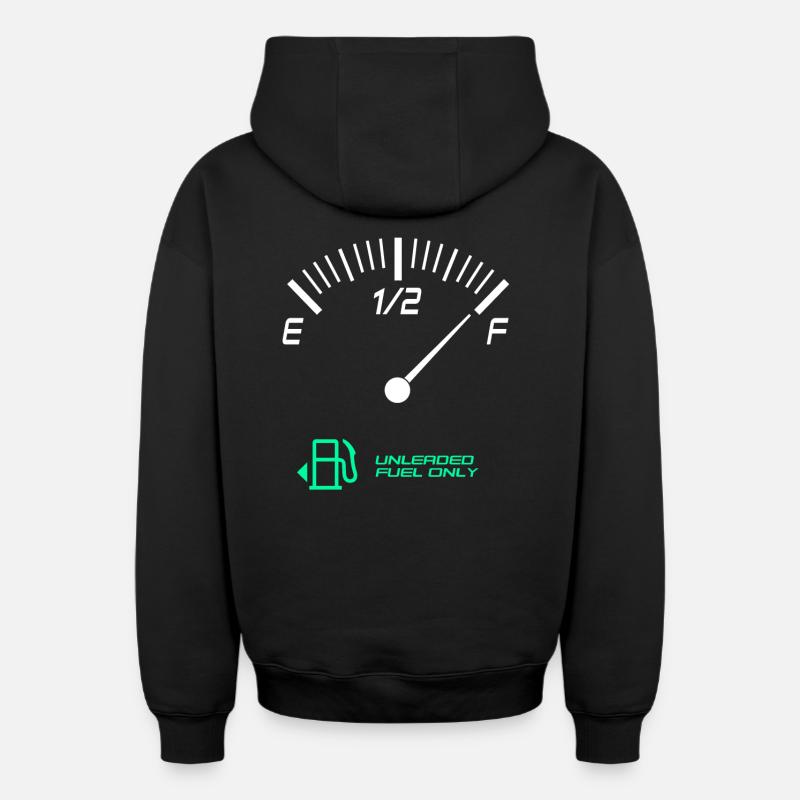 Réservoir plein - Sweat à capuche unisexe zippé oversize épais SPREAD - noir