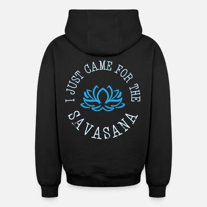 yoga - Sweat à capuche unisexe zippé oversize épais SPREAD - noir