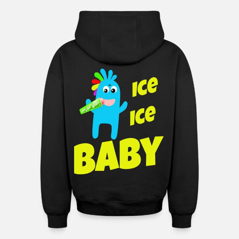 Bébé - Sweat à capuche unisexe zippé oversize épais SPREAD - noir