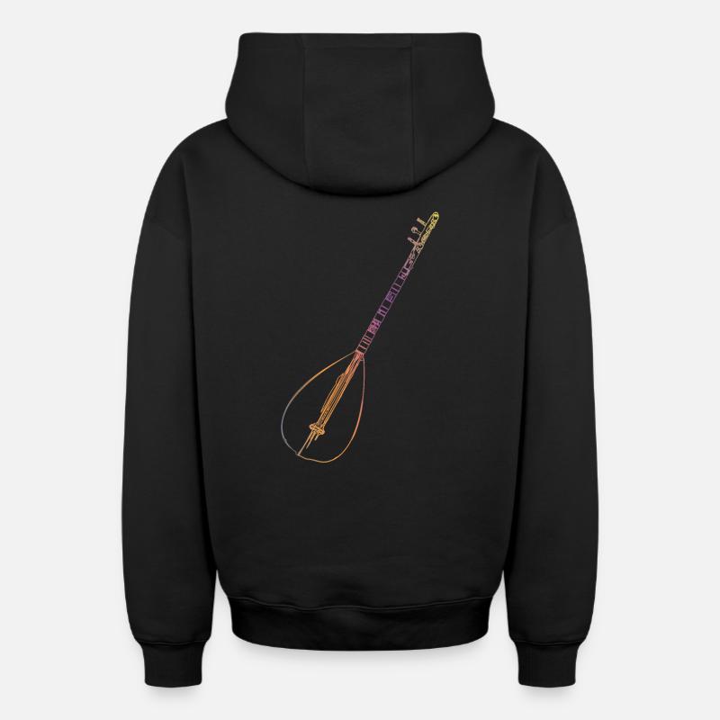 Musique turque - Sweat à capuche unisexe zippé oversize épais SPREAD - noir