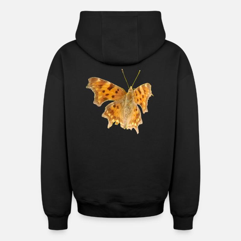 Papillon C-Moth - Sweat à capuche unisexe zippé oversize épais SPREAD - noir