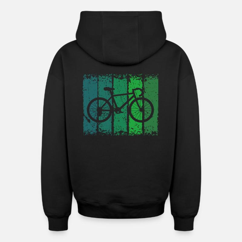 vélo - Sweat à capuche unisexe zippé oversize épais SPREAD - noir