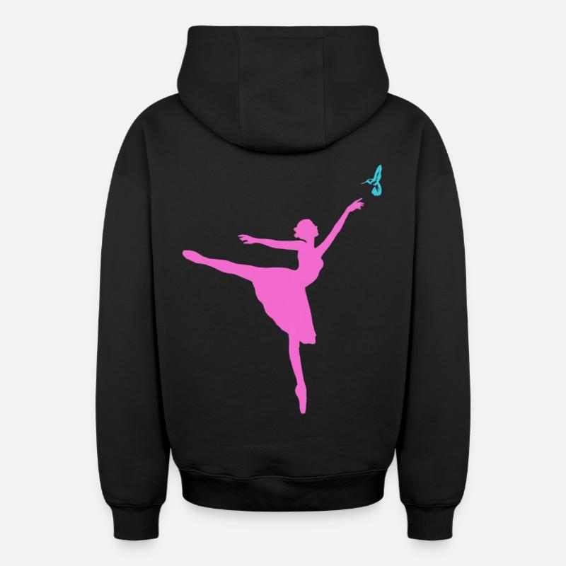 Dancer - Sweat à capuche unisexe zippé oversize épais SPREAD - noir