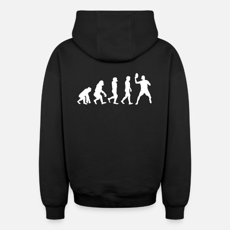 Discgolf Evolution - Oversized Heavyweight Unisex Zip Hoodie - Schwarz