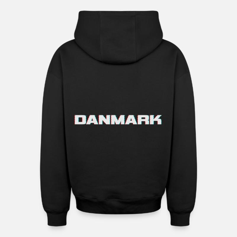 Danemark Danemark - Sweat à capuche unisexe zippé oversize épais SPREAD - noir