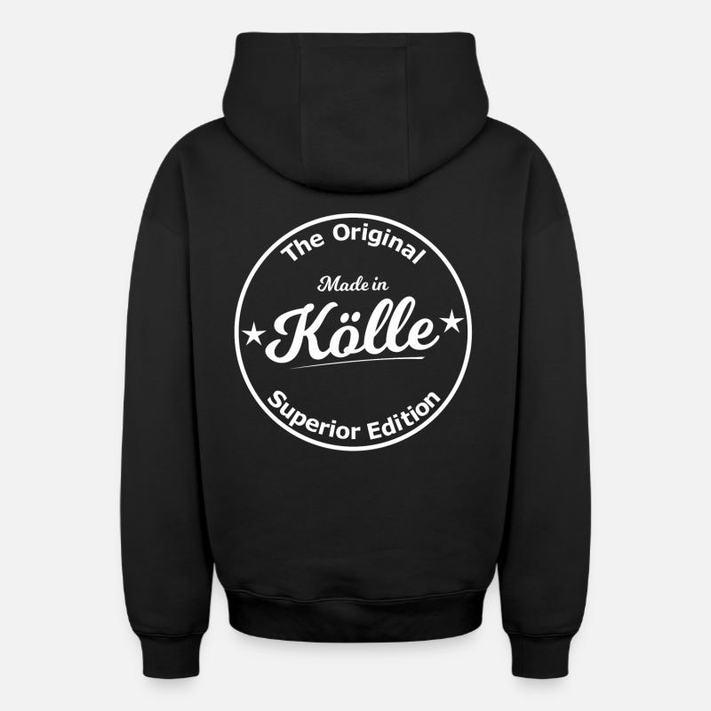 Made in Köln - Sweat à capuche unisexe zippé oversize épais SPREAD - noir