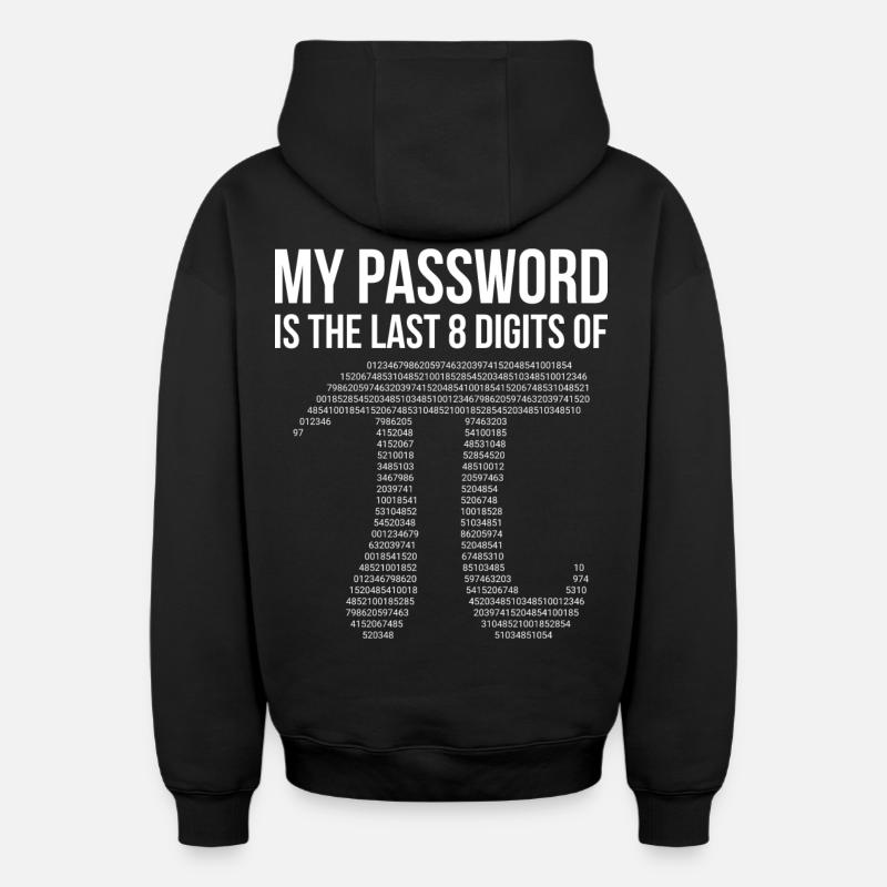 Mon mot de passe - Sweat à capuche unisexe zippé oversize épais SPREAD - noir