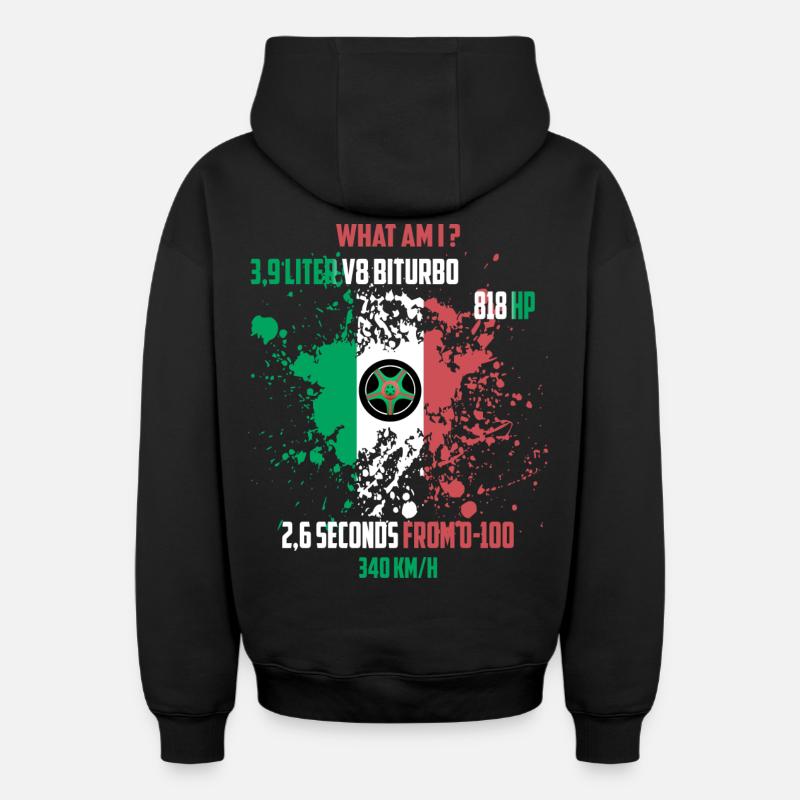 Pilote de course - Sweat à capuche unisexe zippé oversize épais SPREAD - noir