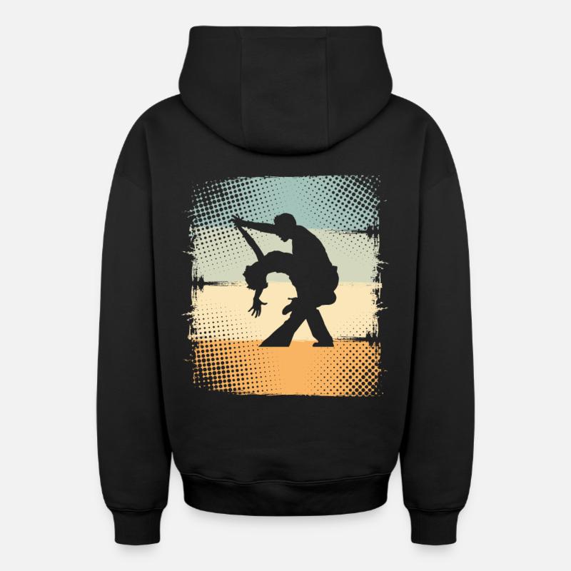 Couple de danse - Sweat à capuche unisexe zippé oversize épais SPREAD - noir