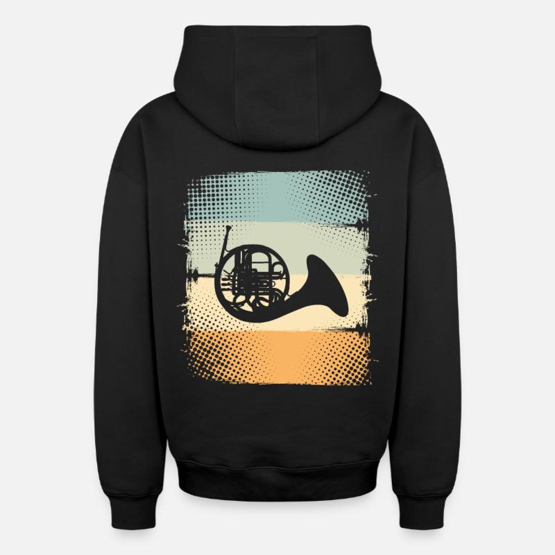Clairon - Sweat à capuche unisexe zippé oversize épais SPREAD - noir