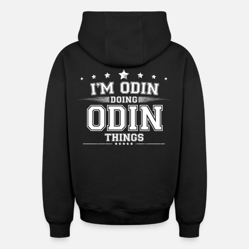 Odin - Sweat à capuche unisexe zippé oversize épais SPREAD - noir
